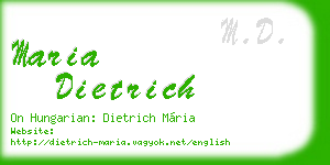 maria dietrich business card